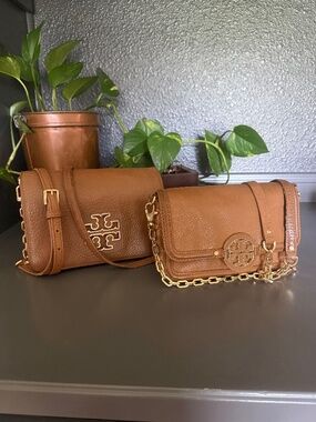 Two Tory Burch Crossbody Bags Bundle Leather & Wallet Mini Bag Set